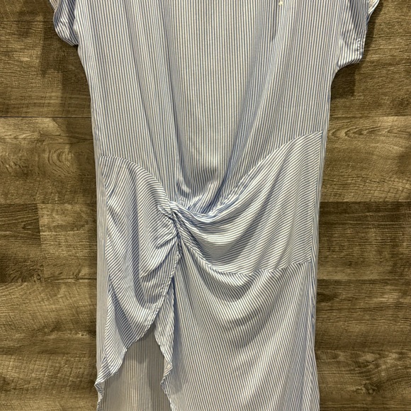 Favlux Stripes Asymmetrical Pre loved in great condition Dress in 100% Rayon. - Picture 2 of 8